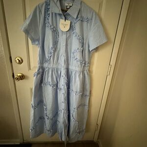 Kate Spade x Target Striped Blue Shirt dress